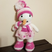 Maskotka na szydełku, przytulanka, bałwan,  prezent, święta 