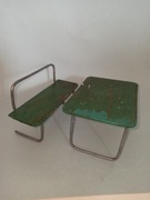 1940 mebelki dla lalek ławka szkolna stolik stół antyk true vintage 