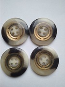 Guziki plastikowe - z połyskiem - 20 mm - 