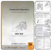 JCB 3CX 4CX SN960001+ Podręcznik Operatora Instrukcja obsługi i konserwacji