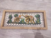 Obraz przedstawiający słonie w tajskim stylu