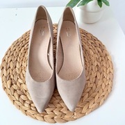 Czółenka obcasy 41 5 th Avenue szarobrązowe beżowe na słupku w szpic 