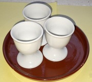 Jajcarka ceramiczna kieliszek jajko na miękko ZESTAW 3 sztuk