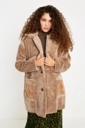 URBAN OUTFITTERS płaszcz beżowy kożuszek baranek M