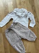 Komplet bawełniane body H&M i spodenki muślinowe Zara 100 % bawełna roz. 86