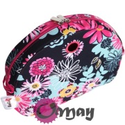 Organizer Obag MOON LIGHT różowy – kwiaty granat turkus 2 kieszenie | OMAY