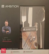 Komplet sztućców dla 6 osób Ambition Dark 24 szt. 