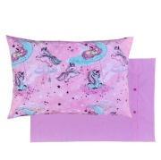 Poszewka 60x40 cm jednorożce różowe ze złotkiem - Bawełna