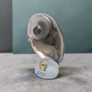 Sowa figurka szkło dekoracja przycisk 