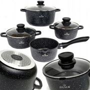 Garnki Marmurkowe Marmur Zilner 7 el. Gaz/Indukcja