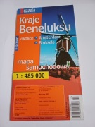 Kraje Beneluksu, mapa samochodowa.