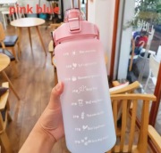 Bidon na wodę 2 LITRY ze słomką Różowy niebieski