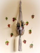 Kwietnik wiszący Etno makrama