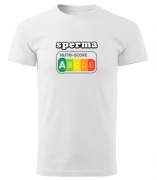 biała koszulka z nadrukiem bawełniana NOWA oryginalne opakowanie nutriscore