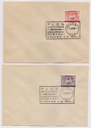 Seria Fi 624-625 na kopertach ze stemplami okol. - 1952 rok