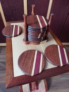 Drewniane Podkładki Pod Szklanki 12 sztuk