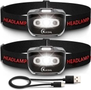 WODOODPORNA CZOŁÓWKA LED 1500 mAH KUCOAL x 2 SZT