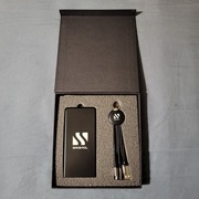 Ozdobny prezentowy powerbank 4000 mAh multiport USB A C micro Lightning