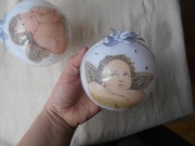 Zestaw 4 bombek akrylowych decoupage