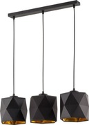 Lampa wisząca SIRO Black 1044 3PŁ. czarna/złota TK LIGHTING