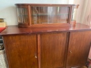 Duża stara antyk komoda byfet witryna art deco z szafkami na kluczyk