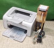 Drukarka laserowa HP P1005 -  nowy toner, komplet kabli 14 626 str