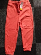 Spodnie dresowe gładkie wiek 4/5 lat, 104/110 cm, pomarańczowe