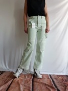 Jeansy Damskie Cargo Petite Miętowe Jennyfer S 36