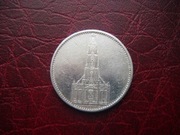 MONETA NIEMCY 5 MAREK 1934 r. Kościół Garnizonowy w Poczdamie srebro 900
