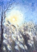 Zima się skończyła 30/42cm. Original Akwarela A3