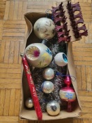 Bombki PRL stare ozdoby choinkowe szpic