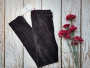 164 OVS Sztruksowe legginsy getry z brokatem