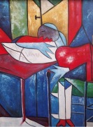 KUBIZM – „Hommage à Picasso” /Mid-Century Modern (Lata 60/70 )