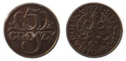 Polska, II RP 5 groszy 1925