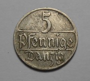 5 Fenigów 1923 Stare Miasto Gdańsk  (1)