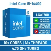 NOWY Procesor Intel Core i5-14400 BOX; LGA 1700 + PASTA ZM-STG2M