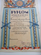 DYPLOM STRZELECKI CELOWNICZEGO DOBREGO DLA KAPRALA HENRYKA KOWALSKIEGO 1934