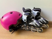 Zestaw: rolki Allright regulowane + kask rozmiar S - w dobrym stanie