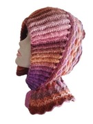 Czapka czepek kaptur szalik 100% wełna rękodzieło na szydełku