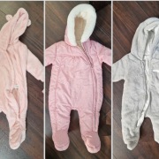 3 kombinezony pakiet 62 i 68 (3-6msc) cool club