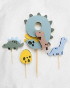 Ręcznie robiony topper na tort - 9 urodziny - zestaw 4 szt 28cm