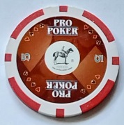 Żeton PRO POKER o nominale 5 firmy Ferd. Piatnik & Sons