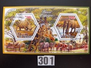 Znaczki , zwierzęta , bloczki stemplowane 301 [ 15 bloczków ]