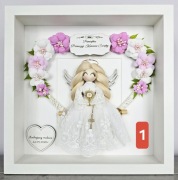 Pamiątka Pierwszej Komunii Świętej Aniołek w Ramce Personalizowany 