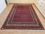 Piękny Indyjski ręcznie tkany wełniany dywan Mir w burgundzie 200x300