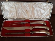 Nóż i Widelec  do Mięs. Posrebrzane. +...