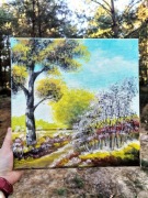 30x30 Lato Płótno bawełniane Akryl Prezent 