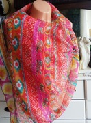 Apaszka szal azteckie wzory  62x 175 cm bawełna batyst