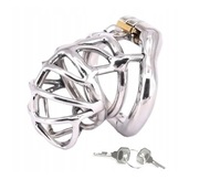 Pas cnoty Chastity cock cage klatka na penisa Stalowy Dilator oring 41mm