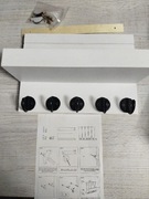 Wieszak  do zawieszenia ubrań i akcesoriów w kolorze białym 5 haczyków.